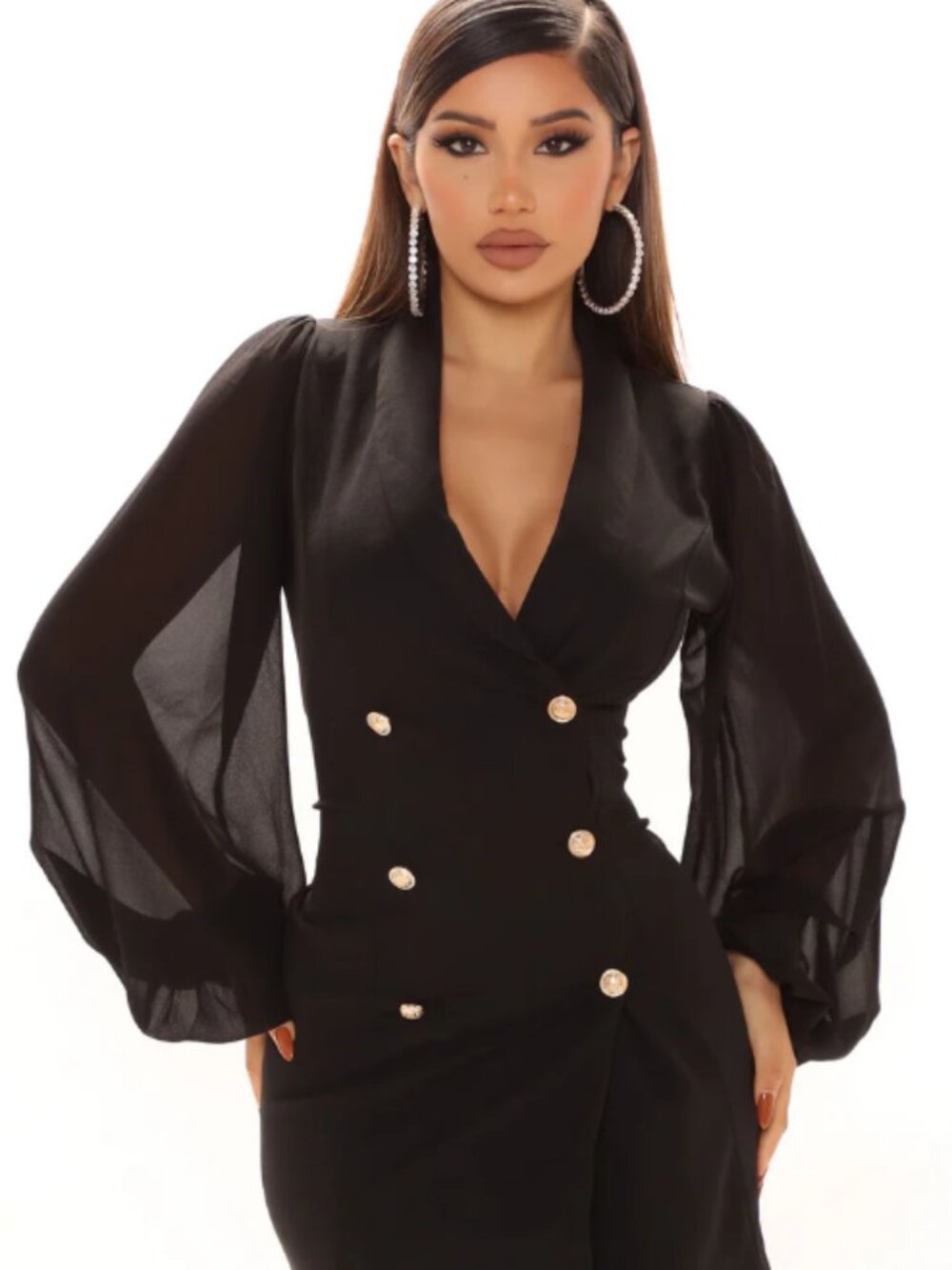 NWT Fashion Nova Black Blazer Dress - Small